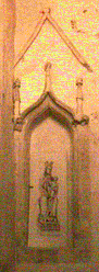 The niche built into the church wall